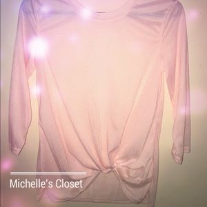 Cute casual  clear pink  shirt , with long sleeve